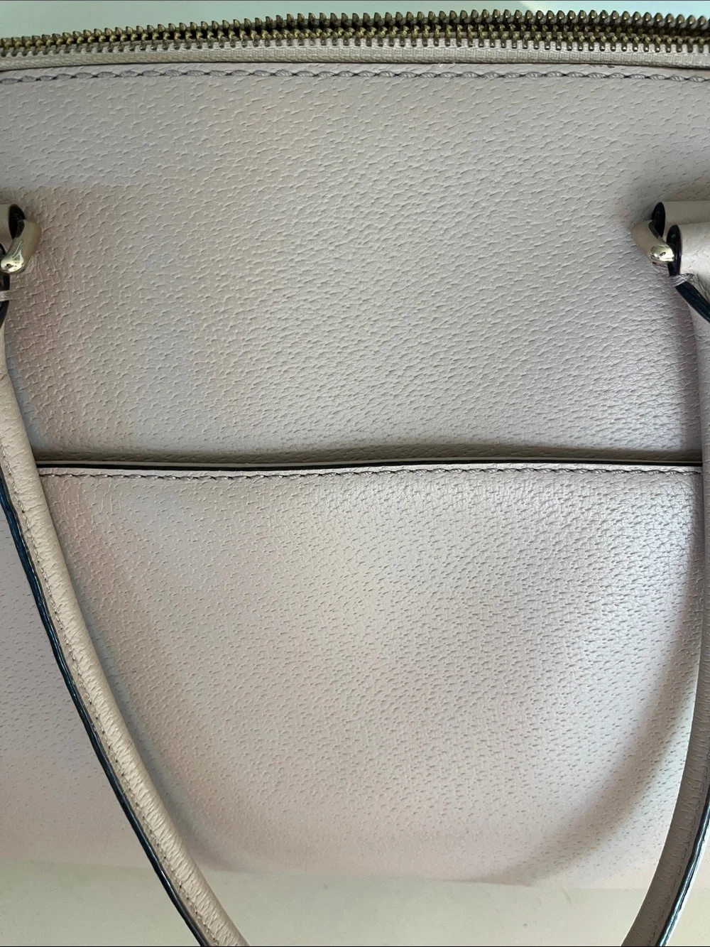 kate spade mauve taupe leather satchel